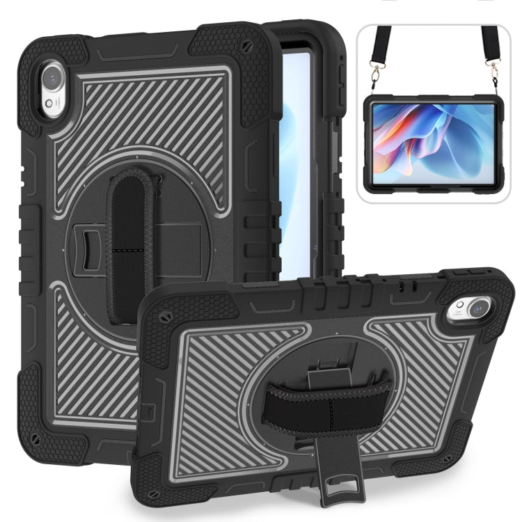 For Huawei MatePad 11.5 2023 360 Degree Rotation PC Contrast Silicone Tablet Case(Black) - Huawei by PMC TechLife | Online Shopping South Africa | PMC TechLife | Buy Now Pay Later Mobicred