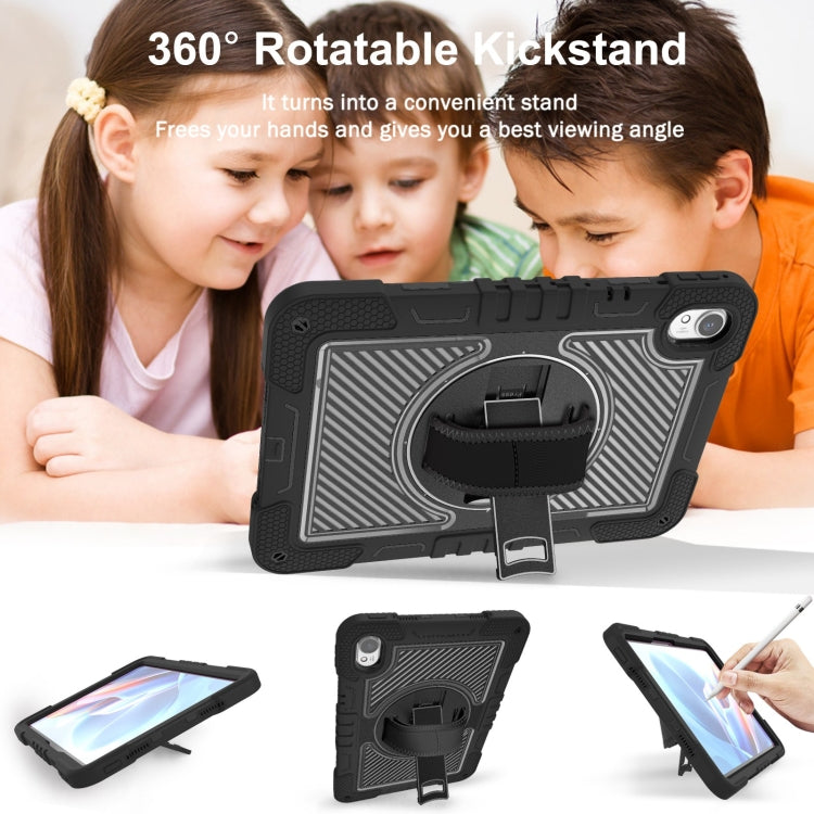 For Huawei MatePad 11.5 2023 360 Degree Rotation PC Contrast Silicone Tablet Case(Black) - Huawei by PMC TechLife | Online Shopping South Africa | PMC TechLife | Buy Now Pay Later Mobicred