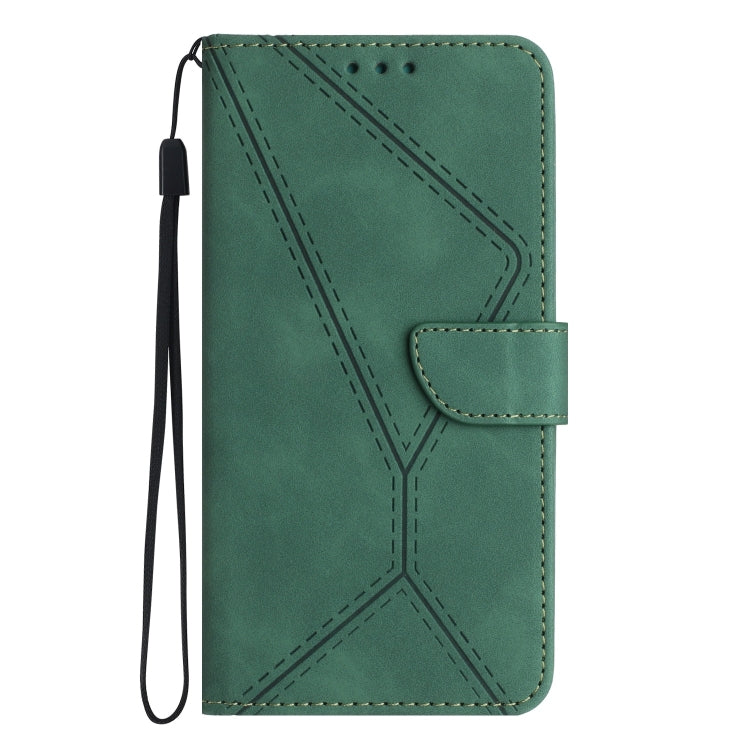 For Huawei P30 Lite/nova 4e Stitching Embossed Leather Phone Case(Green) - Huawei Cases by PMC TechLife | Online Shopping South Africa | PMC TechLife | Buy Now Pay Later Mobicred