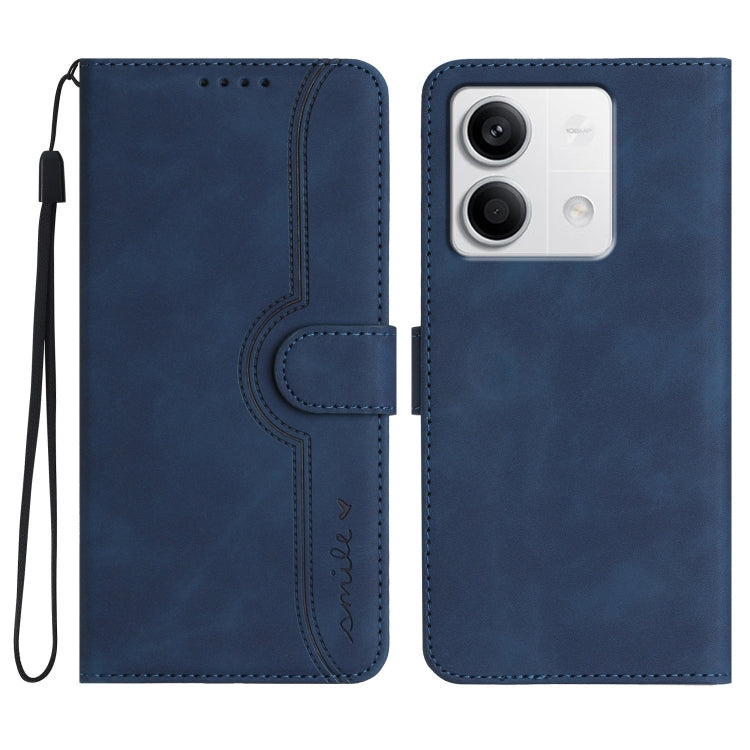 For Xiaomi Redmi Note 13 4G Heart Pattern Skin Feel Leather Phone Case(Royal Blue) - Note 13 Cases by PMC TechLife | Online Shopping South Africa | PMC TechLife | Buy Now Pay Later Mobicred