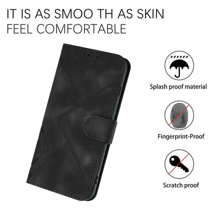 For Google Pixel 9 Pro Line Pattern Skin Feel Leather Phone Case(Black) - Google Cases by PMC Jewellery | Online Shopping South Africa | PMC Jewellery | Buy Now Pay Later Mobicred