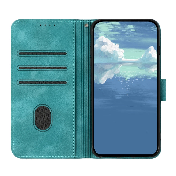 For Google Pixel 9 Pro Line Pattern Skin Feel Leather Phone Case(Light Blue) - Google Cases by PMC Jewellery | Online Shopping South Africa | PMC Jewellery | Buy Now Pay Later Mobicred