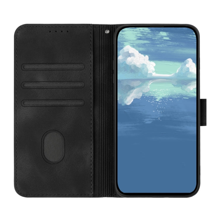 For iPhone 16 Pro Line Pattern Skin Feel Leather Phone Case(Black) - iPhone 16 Pro Cases by PMC Jewellery | Online Shopping South Africa | PMC Jewellery | Buy Now Pay Later Mobicred