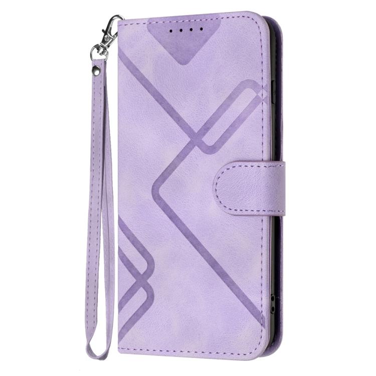 For iPhone 17 Pro Max Line Pattern Skin Feel Leather Phone Case(Light Purple) - free shipping - PMc TechLife - Order now!
