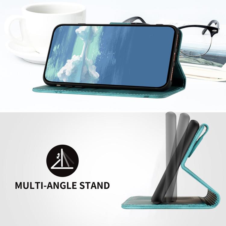 For iPhone 17 Pro Max Line Pattern Skin Feel Leather Phone Case(Light Blue) - free shipping - PMc TechLife - Order now!