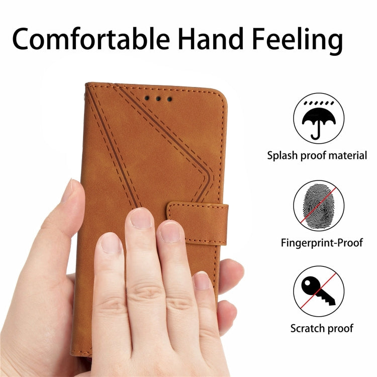 For Motorola Edge 40 Pro 5G Stitching Embossed Leather Phone Case(Brown) - free shipping - PMC TechLife - Order now!