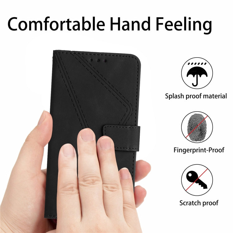 For Motorola Moto G84 Stitching Embossed Leather Phone Case(Black) - free shipping - PMC TechLife - Order now!