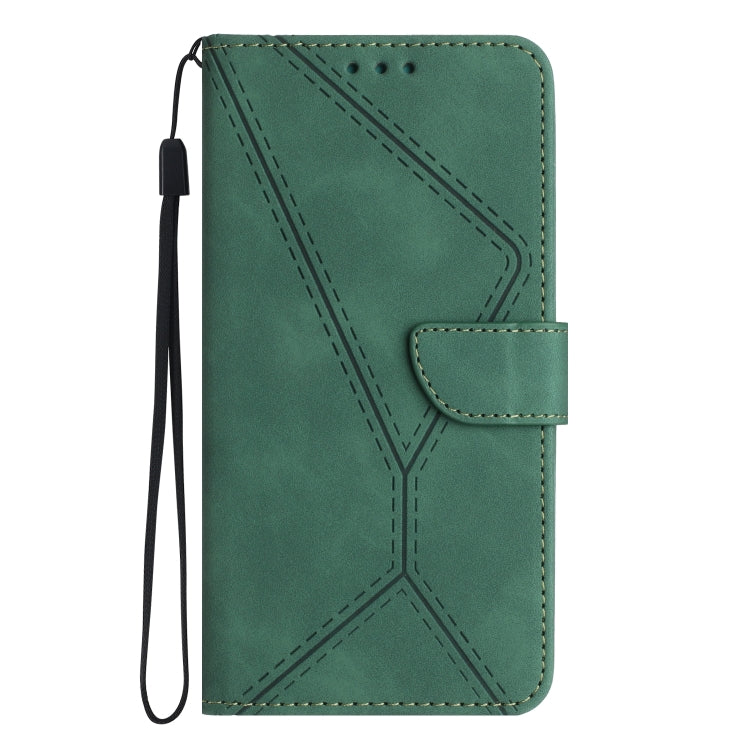 For Motorola Moto G34 5G Stitching Embossed Leather Phone Case(Green) - Motorola Cases by PMC Jewellery | Online Shopping South Africa | PMC Jewellery | Buy Now Pay Later Mobicred