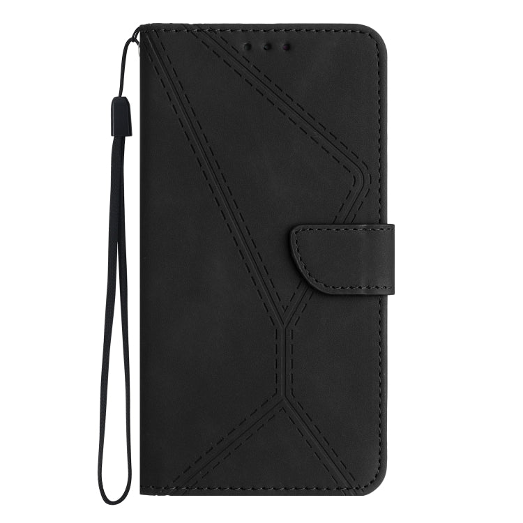 For Motorola Moto G34 5G Stitching Embossed Leather Phone Case(Black) - Motorola Cases by PMC Jewellery | Online Shopping South Africa | PMC Jewellery | Buy Now Pay Later Mobicred