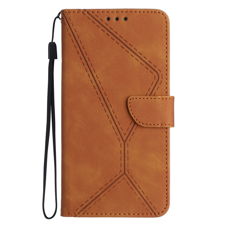 For Motorola Moto G04 / G24 Stitching Embossed Leather Phone Case(Brown) - Motorola Cases by PMC Jewellery | Online Shopping South Africa | PMC Jewellery | Buy Now Pay Later Mobicred