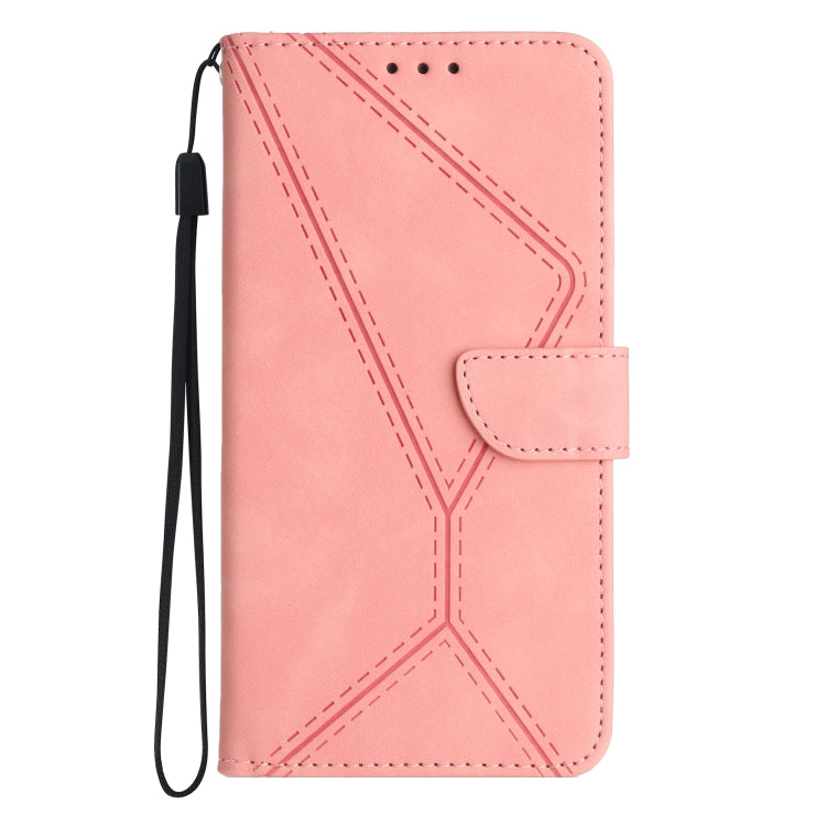 For Motorola Moto G Power 5G 2024 Stitching Embossed Leather Phone Case(Pink) - Motorola Cases by PMC Jewellery | Online Shopping South Africa | PMC Jewellery | Buy Now Pay Later Mobicred