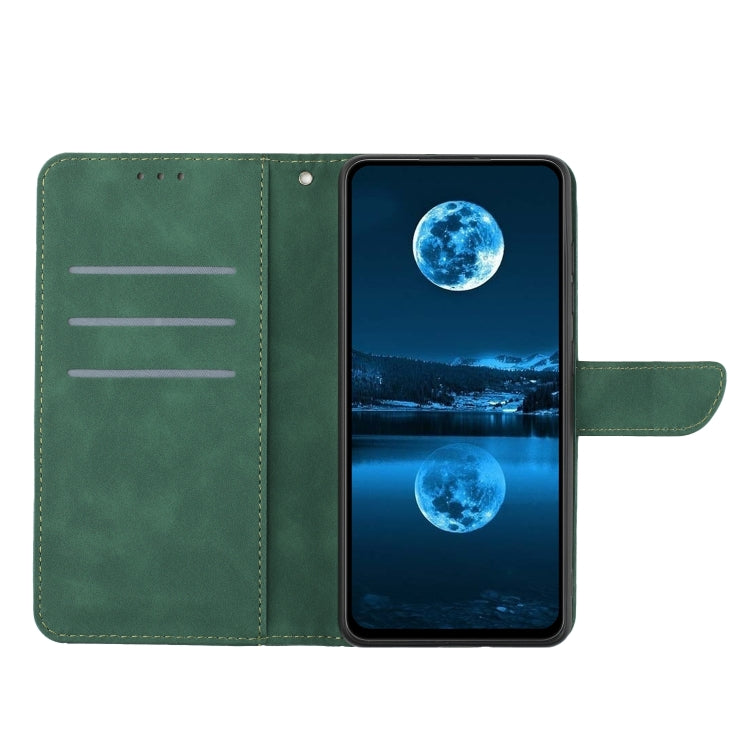 For Motorola Moto G Power 5G 2024 Stitching Embossed Leather Phone Case(Green) - Motorola Cases by PMC Jewellery | Online Shopping South Africa | PMC Jewellery | Buy Now Pay Later Mobicred