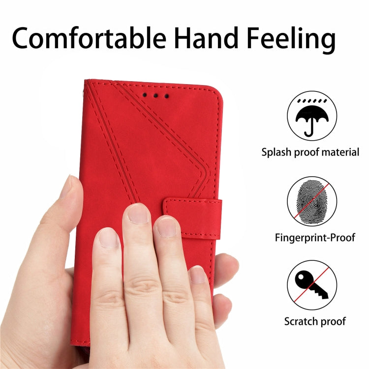 For Motorola Moto G85 5G Stitching Embossed Leather Phone Case(Red) - free shipping - PMC TechLife - Order now!
