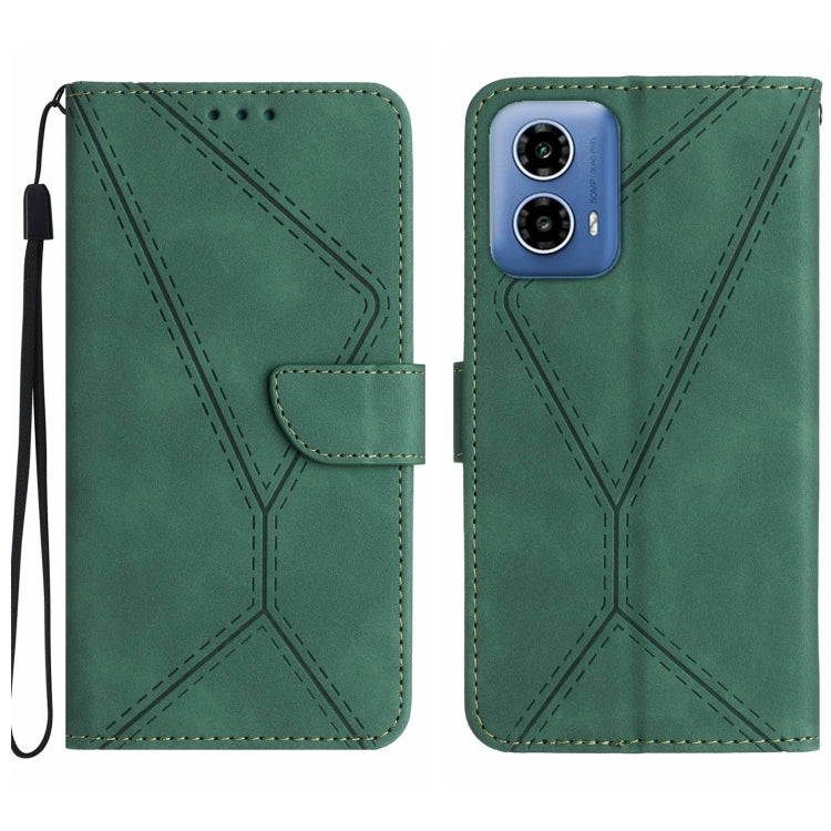 For Motorola Moto G85 5G Stitching Embossed Leather Phone Case(Green) - free shipping - PMC TechLife - Order now!