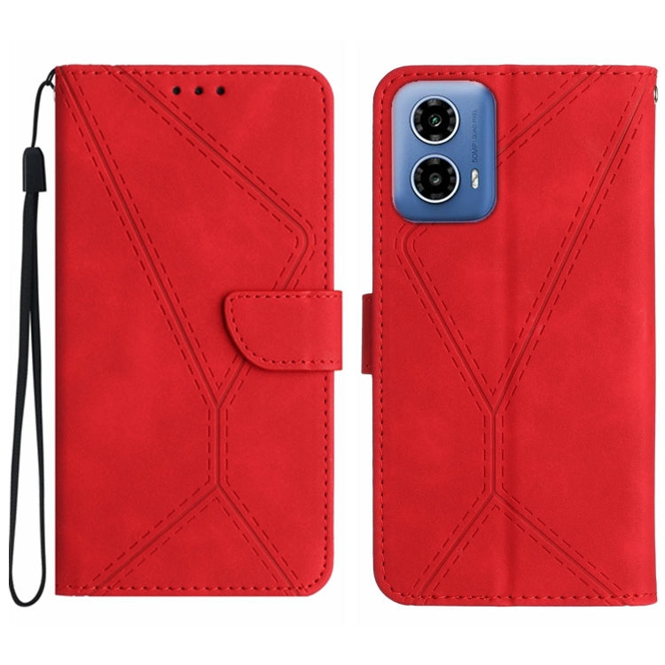 For Motorola Moto G45 5G Stitching Embossed Leather Phone Case(Red) - free shipping - PMC TechLife - Order now!