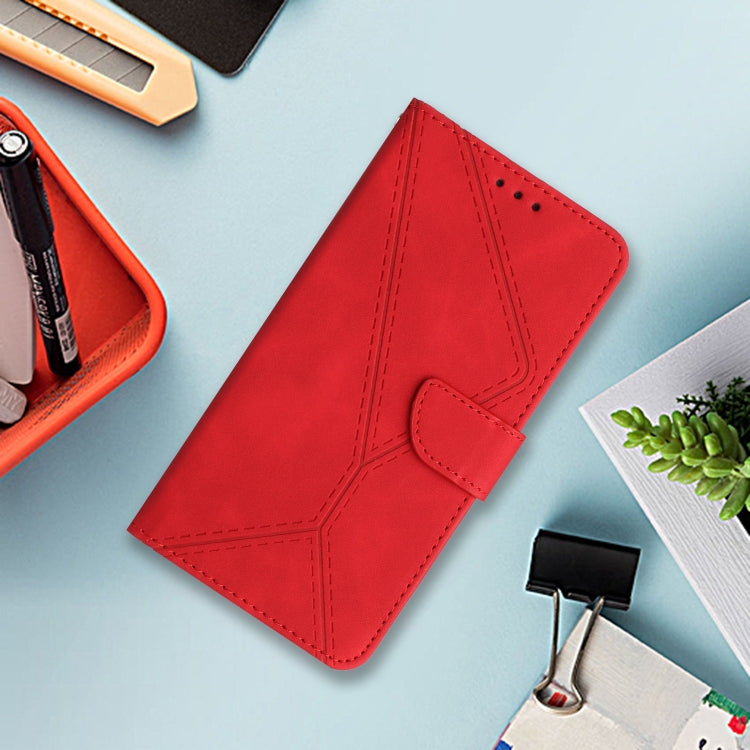 For Motorola Moto G45 5G Stitching Embossed Leather Phone Case(Red) - free shipping - PMC TechLife - Order now!