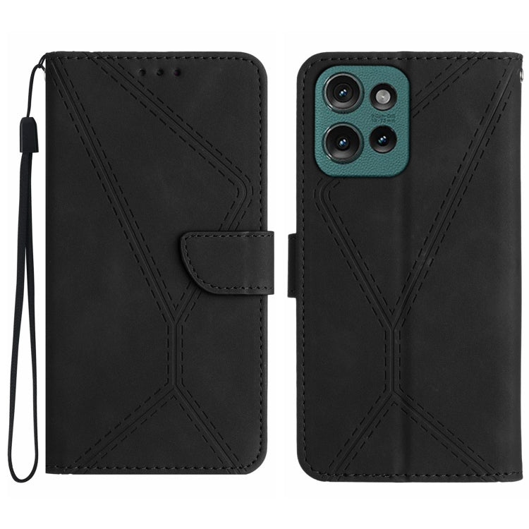 For Motorola Edge 50 Neo Stitching Embossed Leather Phone Case(Black) - free shipping - PMC TechLife - Order now!