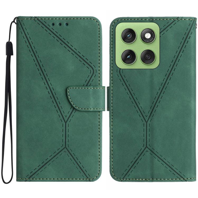 For Motorola Edge 60 Pro Stitching Embossed Leather Phone Case(Green) - free shipping - PMC TechLife - Order now!