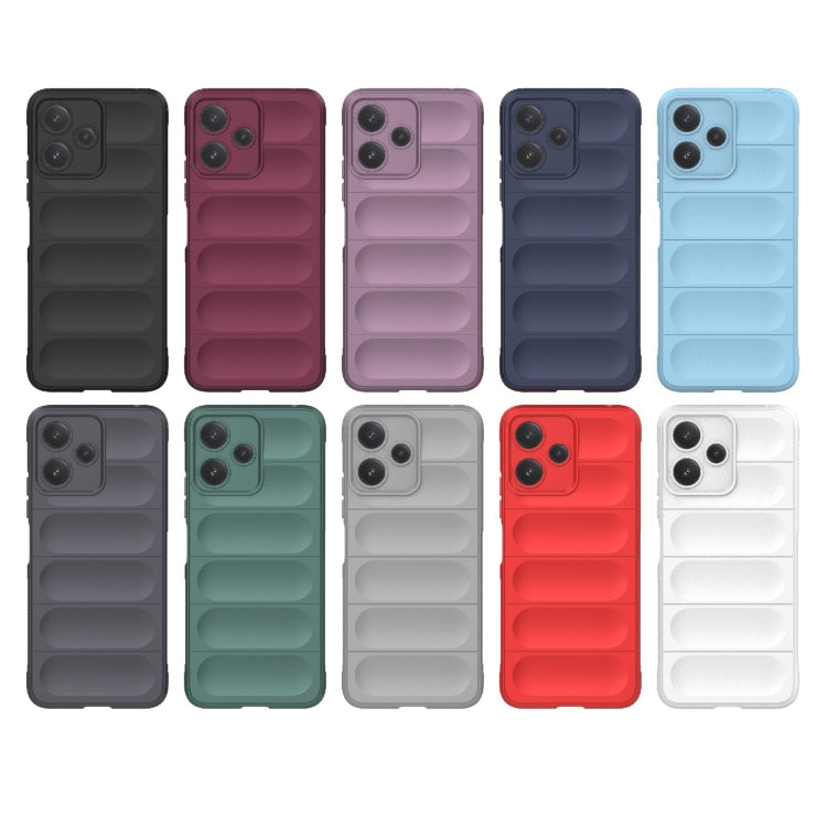 For Xiaomi Redmi 12 5G Magic Shield TPU + Flannel Phone Case(Grey) - Xiaomi Cases by PMC Jewellery | Online Shopping South Africa | PMC Jewellery | Buy Now Pay Later Mobicred