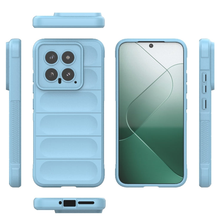 For Xiaomi 14 5G Magic Shield TPU + Flannel Phone Case(Light Blue) - 14 Cases by PMC TechLife | Online Shopping South Africa | PMC TechLife