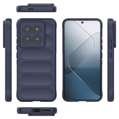 For Xiaomi 14 Pro 5G Magic Shield TPU + Flannel Phone Case(Dark Blue) - 14 Pro Cases by PMC Jewellery | Online Shopping South Africa | PMC Jewellery | Buy Now Pay Later Mobicred