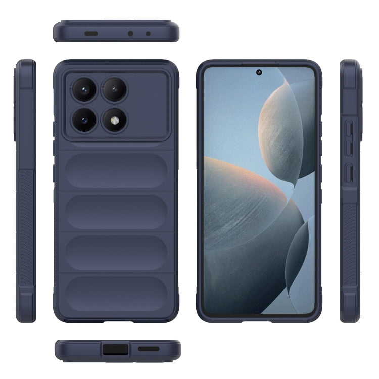 For Xiaomi Redmi K70E 5G Magic Shield TPU + Flannel Phone Case(Dark Blue) - K70E Cases by PMC Jewellery | Online Shopping South Africa | PMC Jewellery | Buy Now Pay Later Mobicred