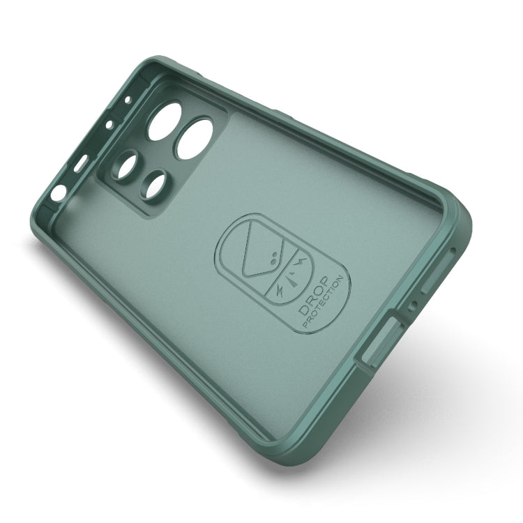 For Xiaomi Redmi Note 13 4G Global Magic Shield TPU + Flannel Phone Case(Grey) - Note 13 Cases by PMC TechLife | Online Shopping South Africa | PMC TechLife | Buy Now Pay Later Mobicred