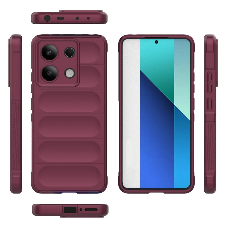 For Xiaomi Redmi Note 13 4G Global Magic Shield TPU + Flannel Phone Case(Wine Red) - free shipping - PMC TechLife - Order now!