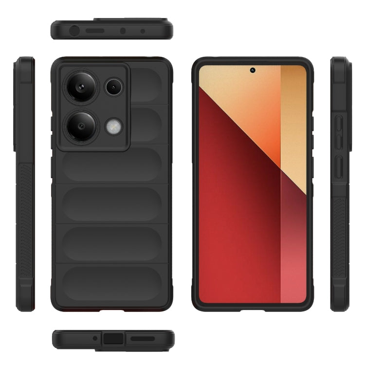 For Xiaomi Redmi Note 13 Pro 4G Global Magic Shield TPU + Flannel Phone Case(Black) - Note 13 Pro Cases by PMC Jewellery | Online Shopping South Africa | PMC Jewellery | Buy Now Pay Later Mobicred