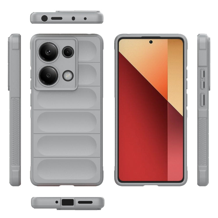 For Xiaomi Redmi Note 13 Pro 4G Global Magic Shield TPU + Flannel Phone Case(Grey) - Note 13 Pro Cases by PMC Jewellery | Online Shopping South Africa | PMC Jewellery | Buy Now Pay Later Mobicred