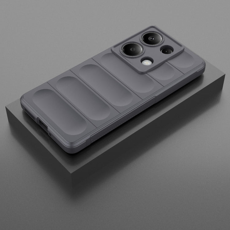 For Xiaomi Redmi Note 13 Pro 4G Global Magic Shield TPU + Flannel Phone Case(Dark Grey) - Note 13 Pro Cases by PMC TechLife | Online Shopping South Africa | PMC TechLife | Buy Now Pay Later Mobicred