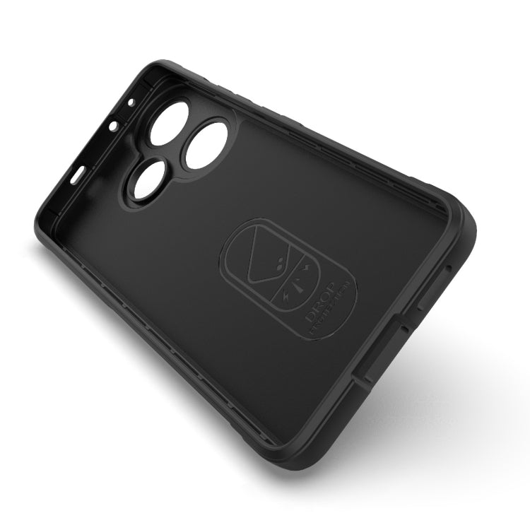 For Xiaomi Redmi Turbo 3 5G Magic Shield TPU + Flannel Phone Case(Red) - Xiaomi Cases by PMC TechLife | Online Shopping South Africa | PMC TechLife | Buy Now Pay Later Mobicred