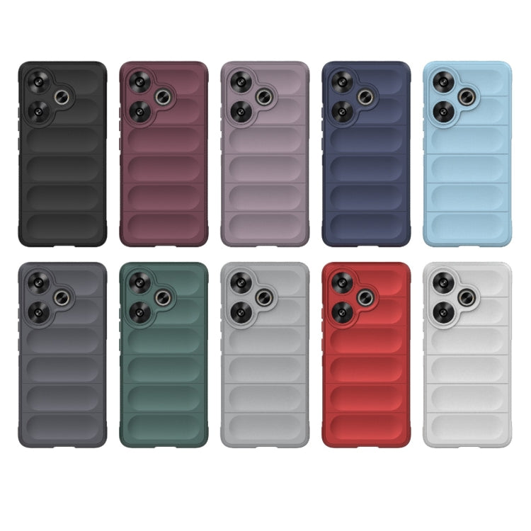For Xiaomi Redmi Turbo 3 5G Magic Shield TPU + Flannel Phone Case(Dark Blue) - Xiaomi Cases by PMC TechLife | Online Shopping South Africa | PMC TechLife | Buy Now Pay Later Mobicred