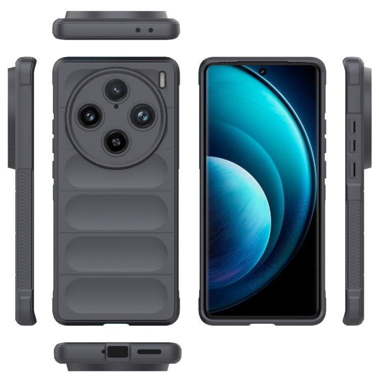 For vivo X100 Pro 5G Magic Shield TPU + Flannel Phone Case(Dark Grey) - X100 Pro Cases by PMC Jewellery | Online Shopping South Africa | PMC Jewellery