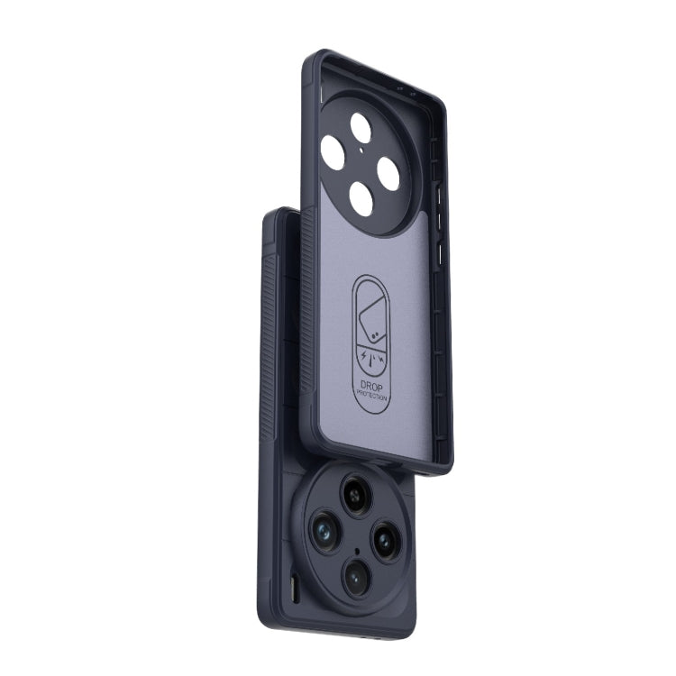 For vivo X100 Pro 5G Magic Shield TPU + Flannel Phone Case(Dark Grey) - X100 Pro Cases by PMC TechLife | Online Shopping South Africa | PMC TechLife