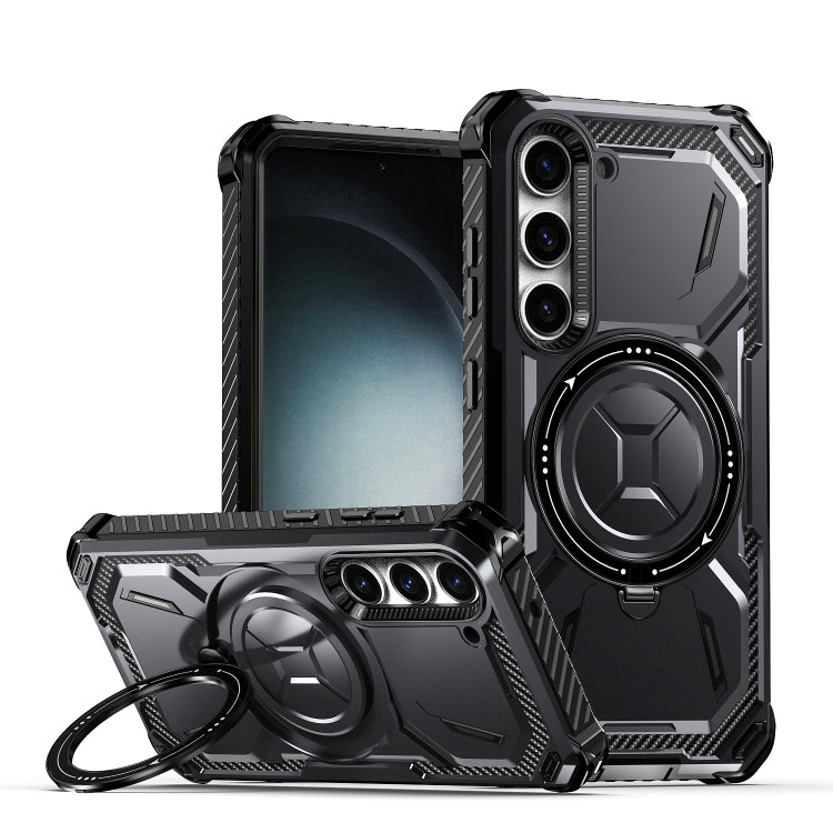 For Samsung Galaxy S24 5G Armor Series Holder Phone Case(Black) - Galaxy S24 5G Cases by PMC TechLife | Online Shopping South Africa | PMC TechLife