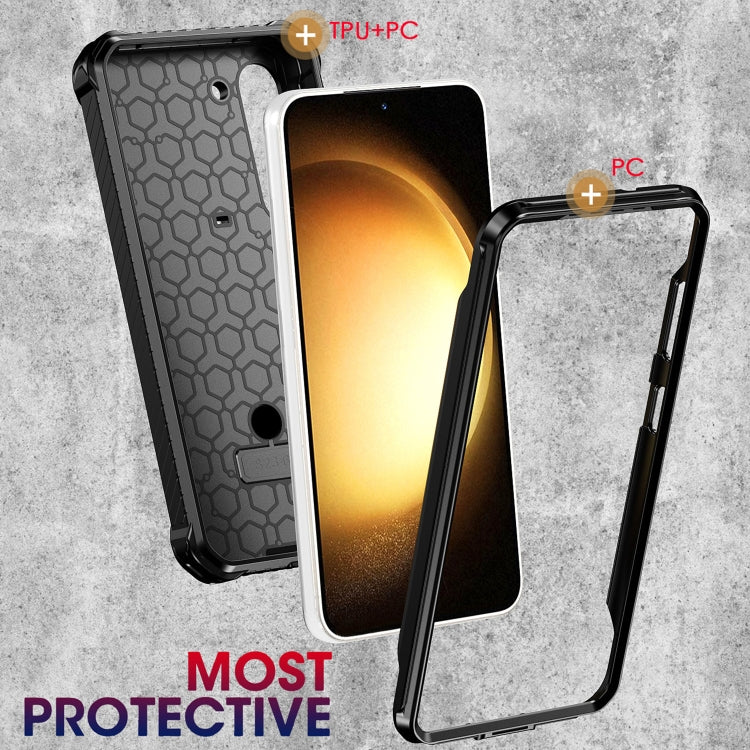 For Samsung Galaxy S24 5G Armor Series Holder Phone Case(Black) - Galaxy S24 5G Cases by PMC TechLife | Online Shopping South Africa | PMC TechLife