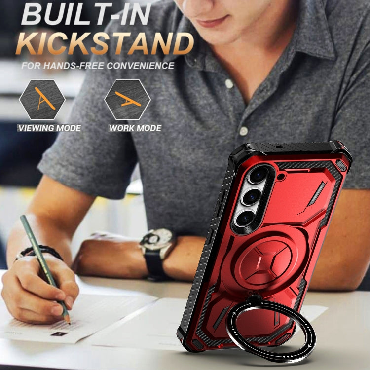 For Samsung Galaxy S24 5G Armor Series Holder Phone Case(Black) - Galaxy S24 5G Cases by PMC TechLife | Online Shopping South Africa | PMC TechLife