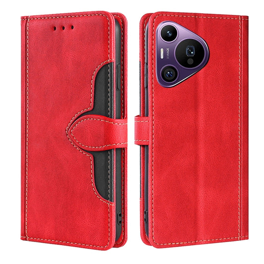 For Huawei Pura 70 Pro / 70 Pro+ 5G Skin Feel Magnetic Buckle Leather Phone Case(Red) - Huawei Cases by PMC Jewellery | Online Shopping South Africa | PMC Jewellery | Buy Now Pay Later Mobicred