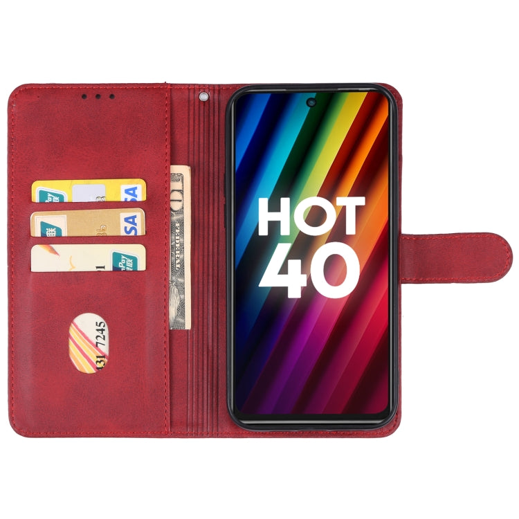For Infinix Hot 40 Leather Phone Case(Red) - Infinix Cases by PMC TechLife | Online Shopping South Africa | PMC TechLife | Buy Now Pay Later Mobicred