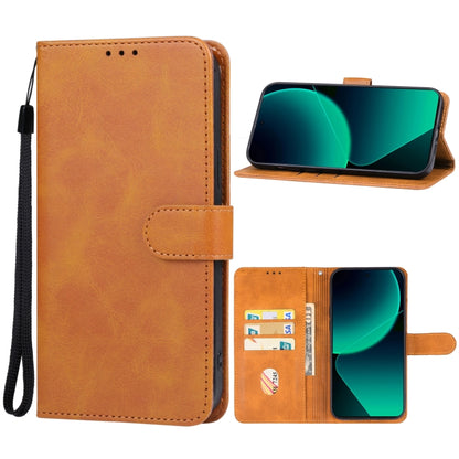 For Xiaomi 14 Pro Leather Phone Case(Brown) - Xiaomi Cases by PMC Jewellery | Online Shopping South Africa | PMC Jewellery | Buy Now Pay Later Mobicred