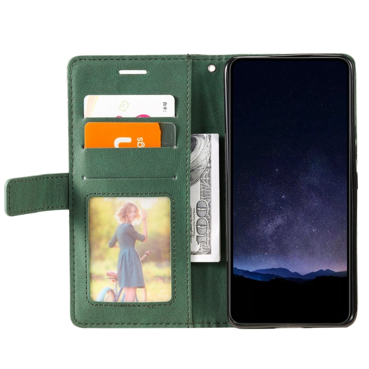 For Xiaomi Redmi 13C Skin Feel Splicing Leather Phone Case(Green) - 13C Cases by PMC TechLife | Online Shopping South Africa | PMC TechLife