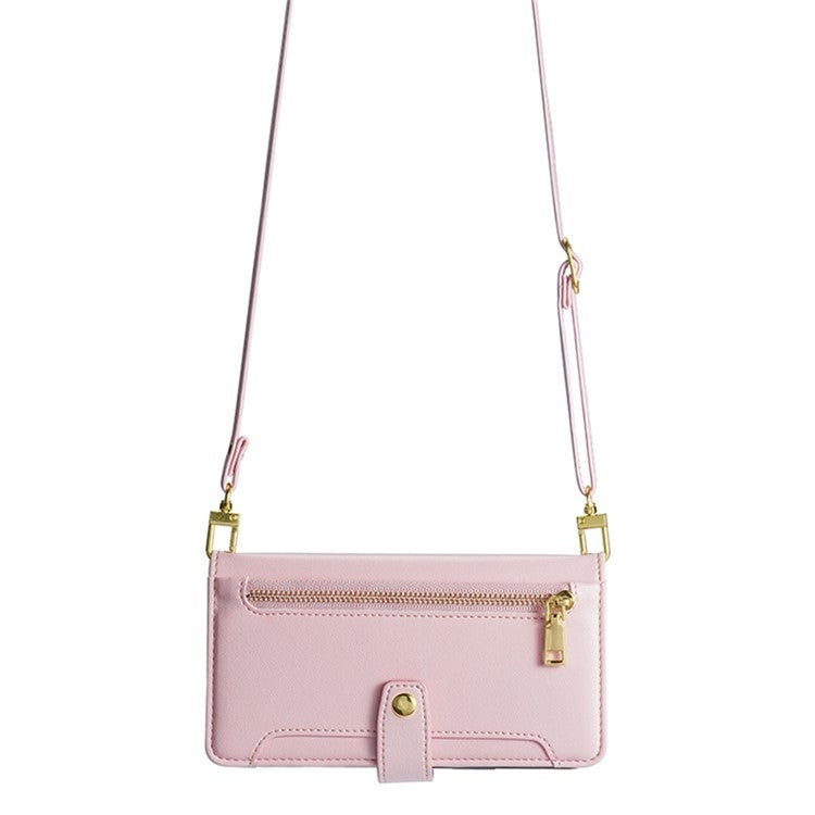 For Honor Magic6 5G Sheep Texture Cross-body Zipper Wallet Leather Phone Case(Pink) - Honor Cases by PMC TechLife | Online Shopping South Africa | PMC TechLife | Buy Now Pay Later Mobicred