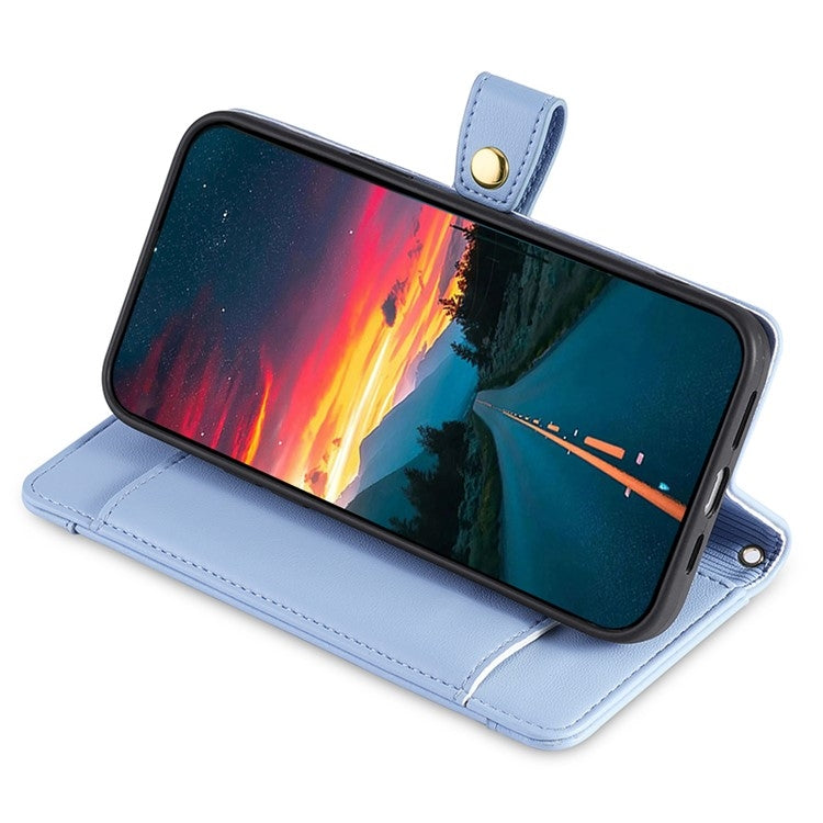 For Honor Play 60 Plus Sheep Texture Cross-body Zipper Wallet Leather Phone Case(Blue) - Honor Cases by PMC TechLife | Online Shopping South Africa | PMC TechLife | Buy Now Pay Later Mobicred