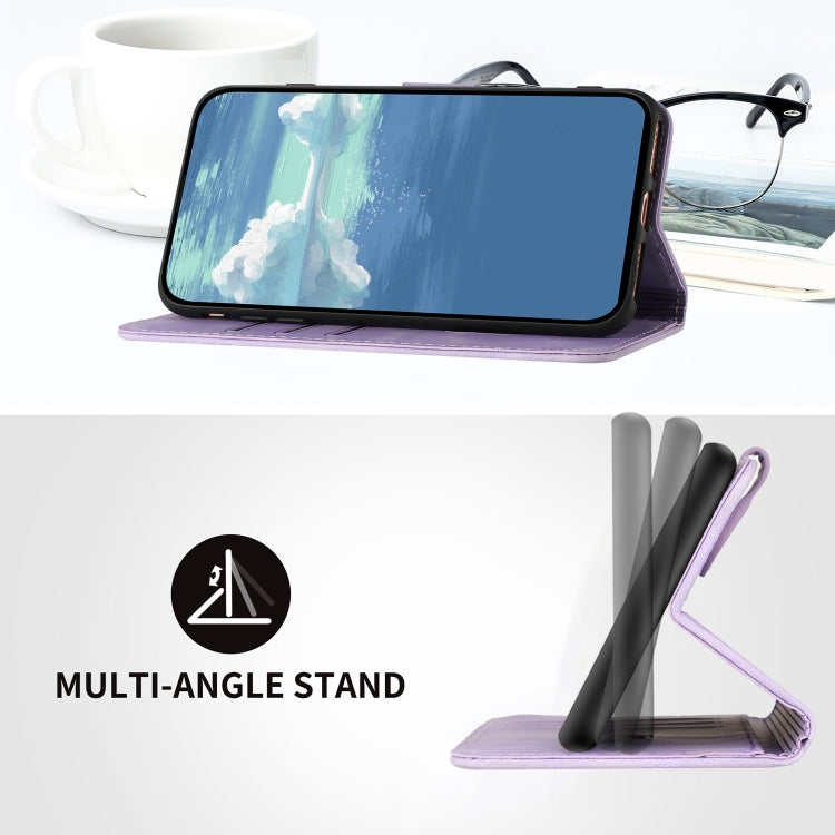 For Xiaomi 13 Line Pattern Skin Feel Leather Phone Case(Light Purple) - 13 Cases by PMC TechLife | Online Shopping South Africa | PMC TechLife | Buy Now Pay Later Mobicred