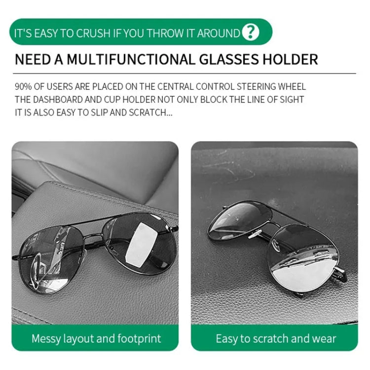 Car Sun Visor Glasses Holder Multifunctional Card Clip Storage Rack(Black) - Sunglasses & Glasses Clips by PMC TechLife | Online Shopping South Africa | PMC TechLife | Buy Now Pay Later Mobicred