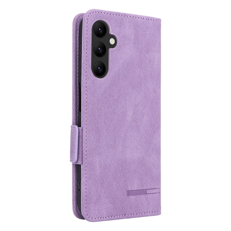 For Samsung Galaxy A25 5G Magnetic Clasp Leather Phone Case(Purple) - Galaxy Phone Cases by PMC TechLife | Online Shopping South Africa | PMC TechLife