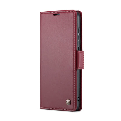 For Samsung Galaxy A33 5G CaseMe 023 Butterfly Buckle Litchi Texture RFID Anti-theft Leather Phone Case(Wine Red) - Galaxy Phone Cases by CaseMe | Online Shopping South Africa | PMC Jewellery | Buy Now Pay Later Mobicred