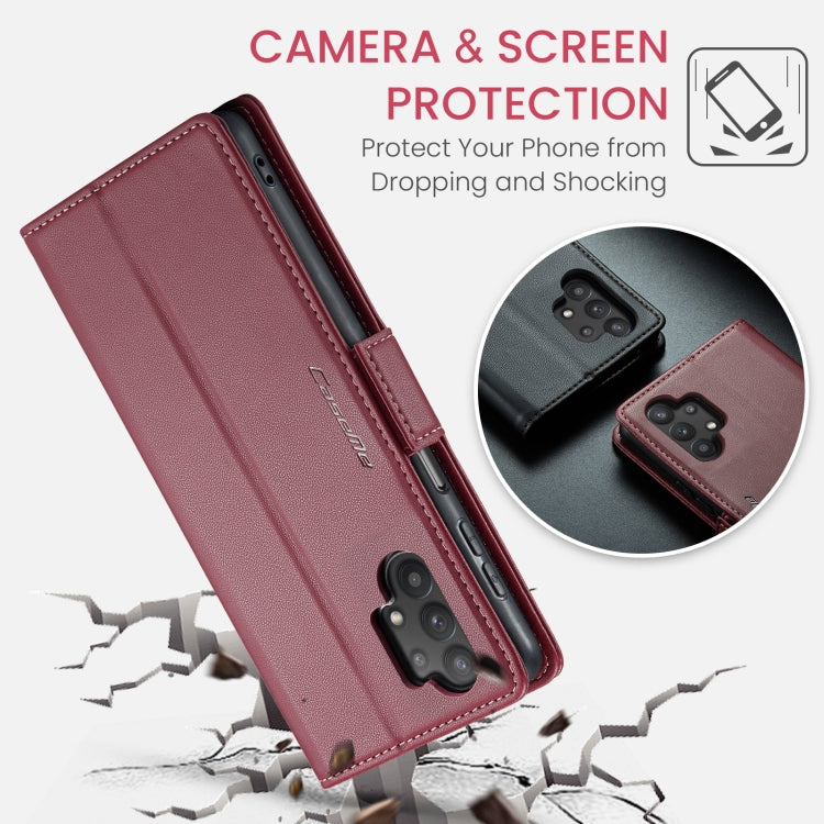 For Samsung Galaxy A32 5G / M32 5G CaseMe 023 Butterfly Buckle Litchi Texture RFID Anti-theft Leather Phone Case(Wine Red) - Galaxy Phone Cases by CaseMe | Online Shopping South Africa | PMC Jewellery | Buy Now Pay Later Mobicred