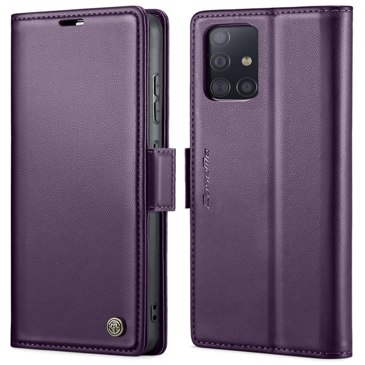 For Samsung Galaxy A71 4G CaseMe 023 Butterfly Buckle Litchi Texture RFID Anti-theft Leather Phone Case(Pearly Purple) - Galaxy Phone Cases by CaseMe | Online Shopping South Africa | PMC Jewellery | Buy Now Pay Later Mobicred